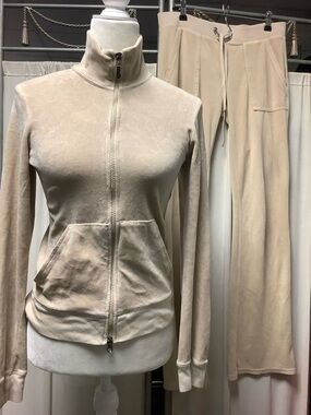 Juicy Couture velour pants 30 x 34 zip up hoodie tracksuit